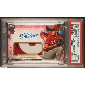 2023 Inception Magenta Nick Lodolo 43/75 #IAPNL PSA Gem 10 Cincinnati Reds