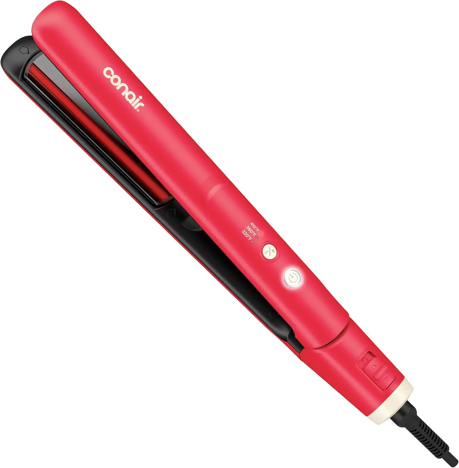Infiniti PRO CONAIR 1" Infrared Flat Iron, Hair Straightener for Smooth, Shiny Results, Advanced Styling Hair Iron Designed to Reduce Frizz & Heat Damage, Berry