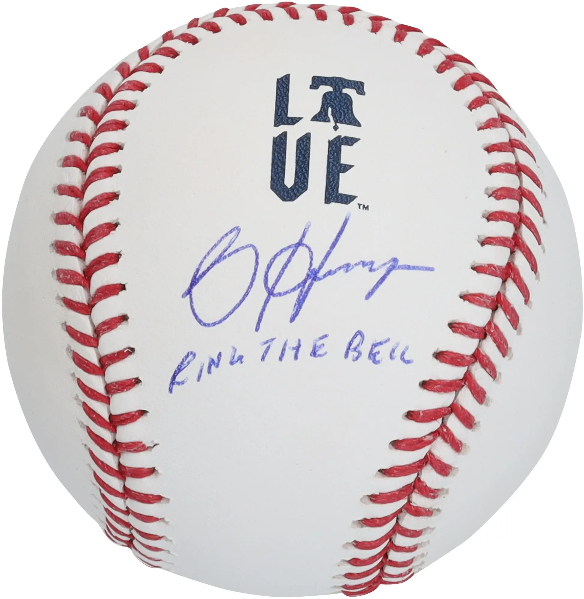 Bryce Harper Philadelphia Phillies Autographed 2024 City Connect Baseball with "Ring The Bell" Inscription - Fanatics Authentic Certified