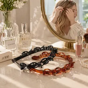 Bangs Hairpin Headband 2 Pack, Weave Clip Headband Toothed, Hair Styling Headband for Braiding, Fashion Hair Accessories Women Girls, Black Brown Headwear