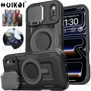 WWH MagSafe Lens Kickstand Case For iPhone 17 Pro max 17 Air 16 Pro 14 13 Camera Magnetic Drop Scratch Impact Protective Hard Covers
