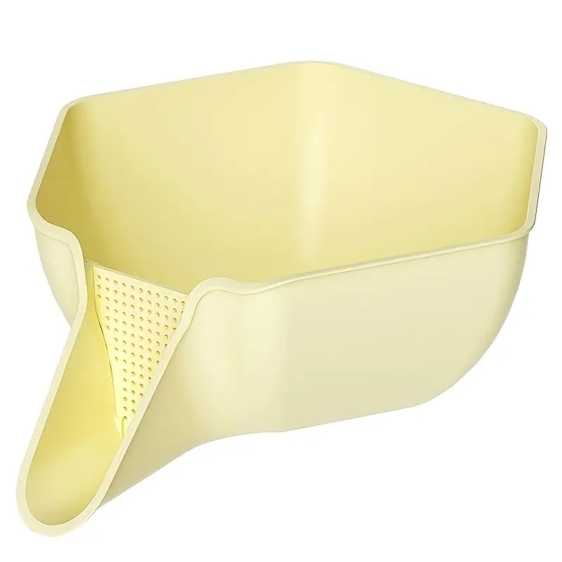 Rice Strainer Multifunction Plastic Rice Cleaner Strainer, Portable Rice Washer Strainer Bowl Kitchen Sink Food Catcher Drainer Fruit Rice Washing Bowl