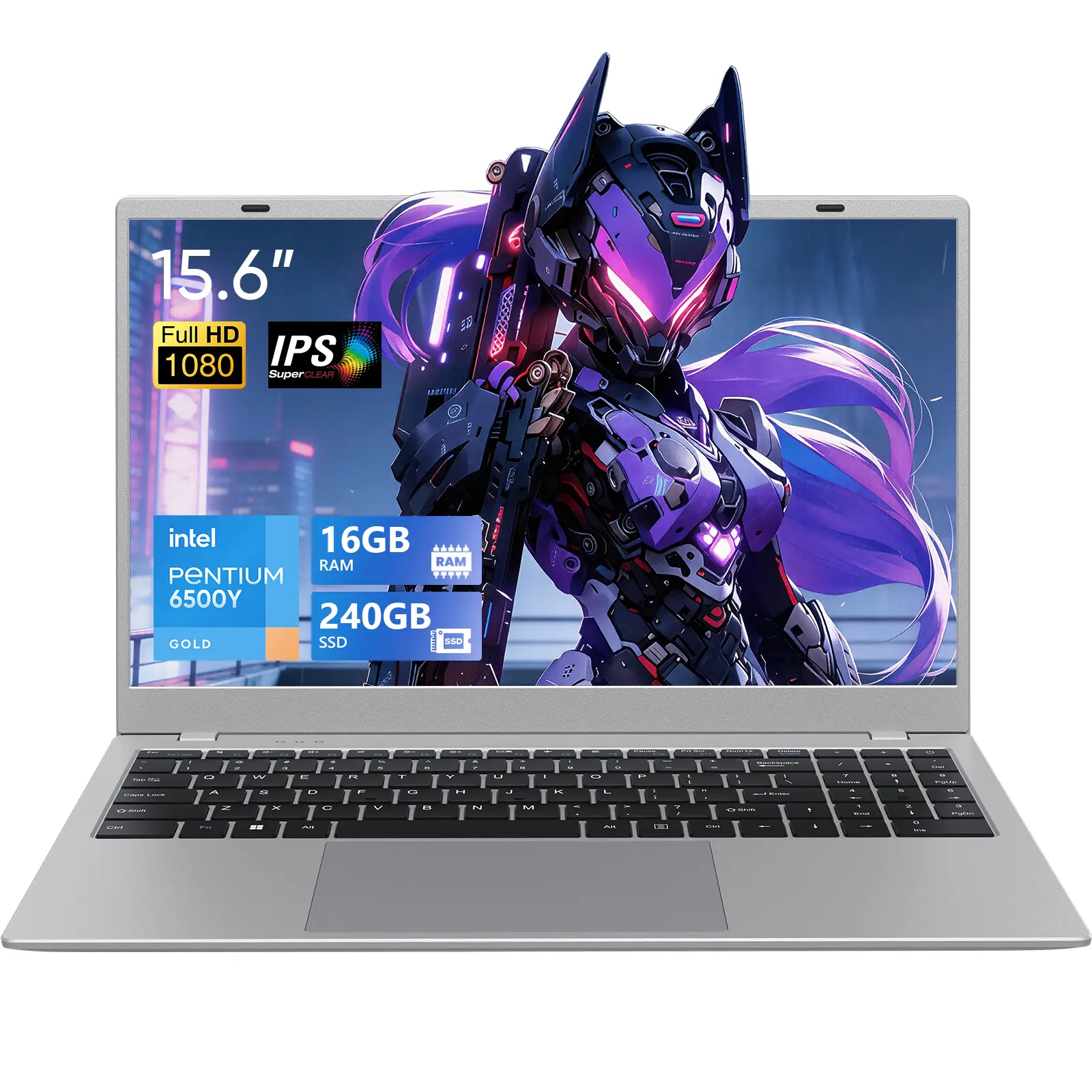 2026 15.6" Laptop 16GB RAM 240GB SSD Intel 6500Y, FHD IPS Display WiFi 5 BT5.0 Type-C Fast Charge Lightweight Thin Notebook for College Students Work Study Streaming & Daily Use outdoorfun #Deals for You Days #Summer Wins