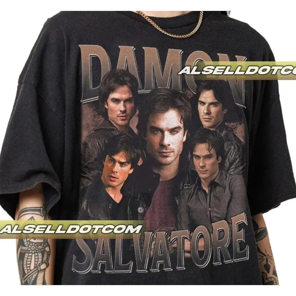 Damon Salvatore Vintage Shirt, vampire diares merch, team damon shirt, gift for fan, Shirt for Adult and Youth