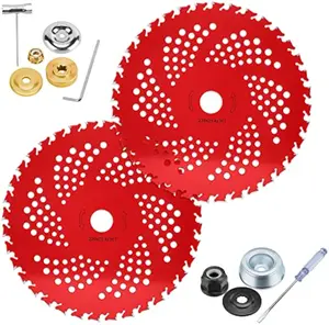 HK 2 Pack 9" x36T Carbide Tip Brush Cutter Blades Weed Eater Blades for Brush Cutter, Trimmer, Weed Eater, Compatible with Husqvarna, Stihl, Fsx, and More