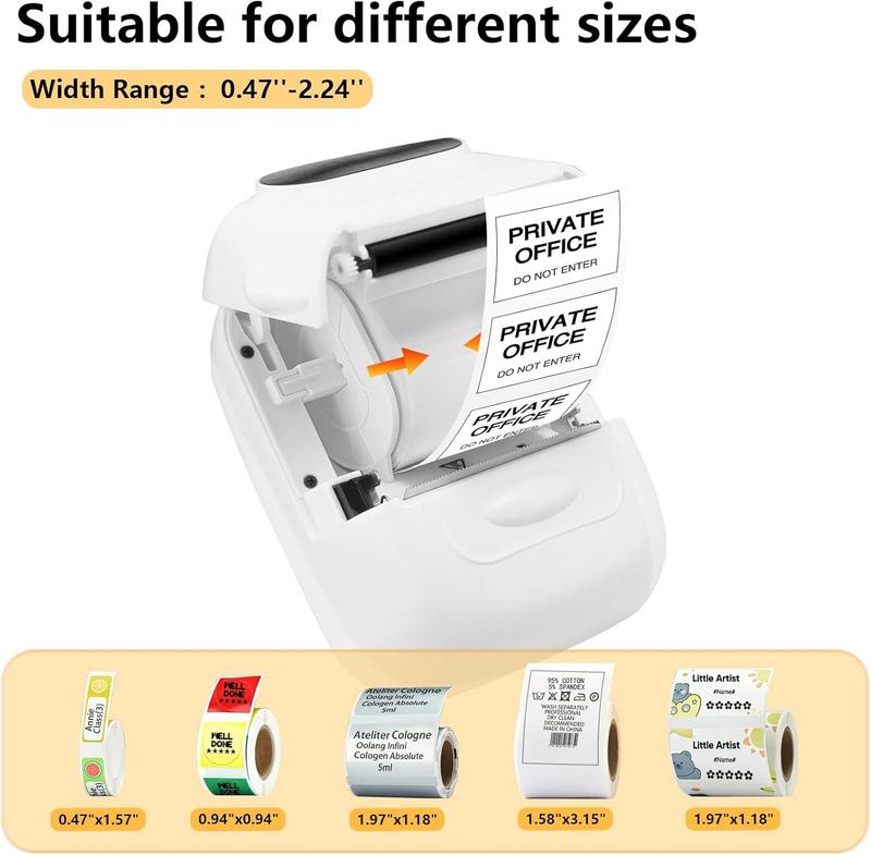 Marklife Label Printer, thermal printer, portable Bluetooth wireless printer, can print thank-you stickers, gift tags, and item labels, suitable as a Valentine's Day gift for family and partners, Super Bowl