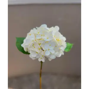 Real Touch lifelike Hydrangea-6”bloom: Pure White