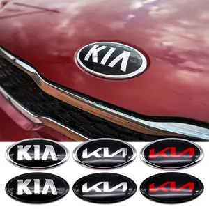 Kia Car Front Emblem & Trunk Logo Cover Sticker, Suitable for Kia Vehicle Accessories, Durable Vinyl Material, Easy Installation