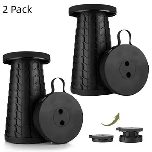 2 Pack Collapsible Stool 400lbs Max Weight Lightweight But Sturdy Portable Retractable Folding Telescoping Foldable Camping Stool for Adults Gift Indoor Outdoor Fishing Hiking Travel BBQ Stock Up Value Pack TikTokShopBlackFriday Christmas Gift
