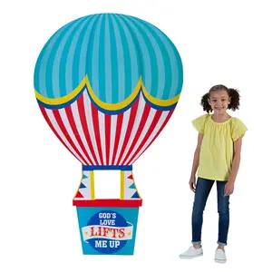 6 Ft. Church Carnival Hot Air Balloon Cardboard Cutout Stand-Up