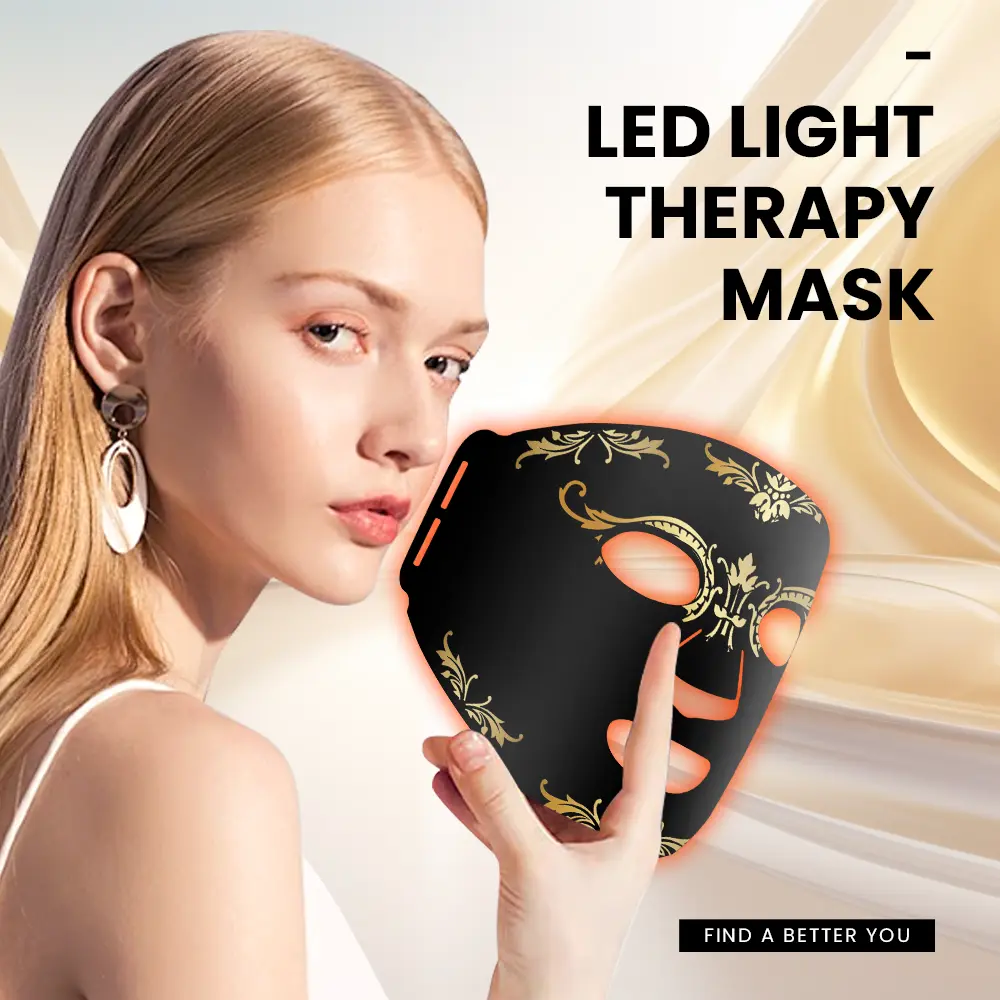 Soft Silicone LED Face Mask with Red Light Therapy for Skin Repair - Cordless & Rechargeable Facial Skincare Tool for Home and Travel, Silicone Mask, Home Travel, Facial Light Therapy, Led Facial Face Masks