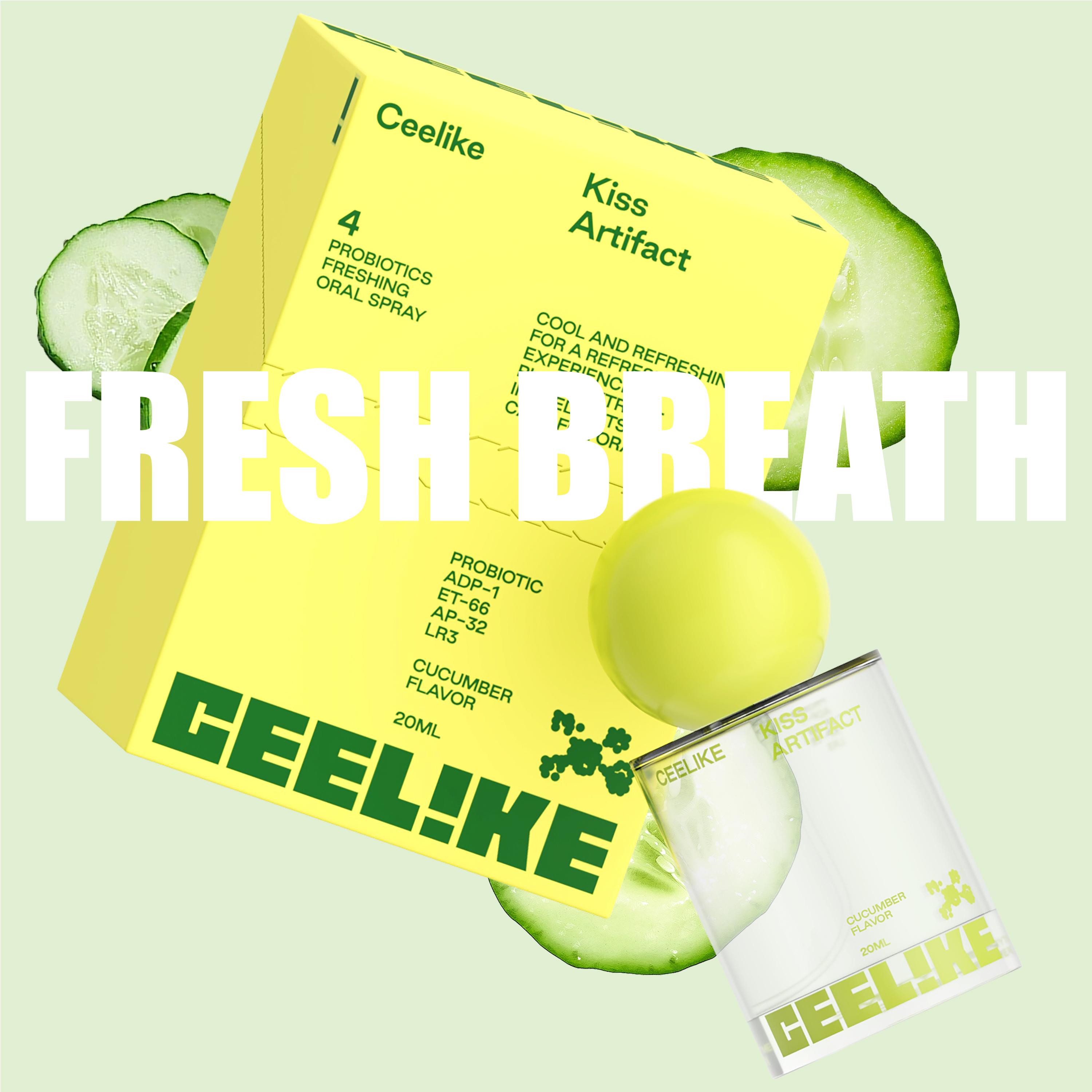 CEELIKE Probiotic Cucumber Oral Spray | 20ml for Long-Lasting Freshness & Oral Care | Sugar-Free & Portable Breath Freshener