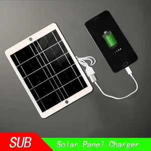 sereph-Portable solar panel, 3W 5V solar charger with USB port, monocrystalline solar panel, suitable for portable power banks and mobile phones, ideal for outdoor camping, torches, sports cameras and small fans
