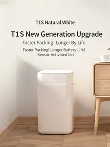 TOWNEW T1S 4.1 Gallon Automatic Self-Sealing and Self-Changing, Motion Sense Activated Trash Can, 2025 Upgrade Smart Garbage Can with Lid for Kitchen Bathroom Office, White