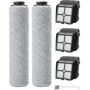 Replacement Brush Rollers and HEPA Filters Compatible with Tineco iFloor 3/iFloor One S3 Cordless Wet Dry Vacuum Cleaner, Replacement Parts Accessories Kit inclue 3 Vacuum Filter, 2 Brush Rollers