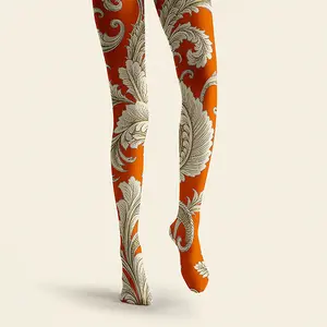 Viken Plan Classic Pattern Tights Personality Pantyhose/Tights [Baroque Flame]