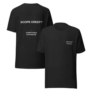 Unisex Nursing Graphic T-Shirt. Scope Creep (Dark Theme): It Started as One Task. Now It's Your Whole Job.