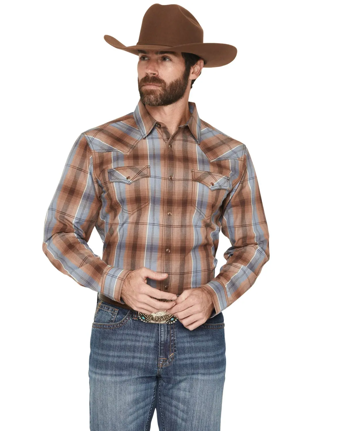 Cody James Men's Men'S Wiley Plaid Print Long Sleeve Snap Western Shirt - Cjsp26w50-Bn