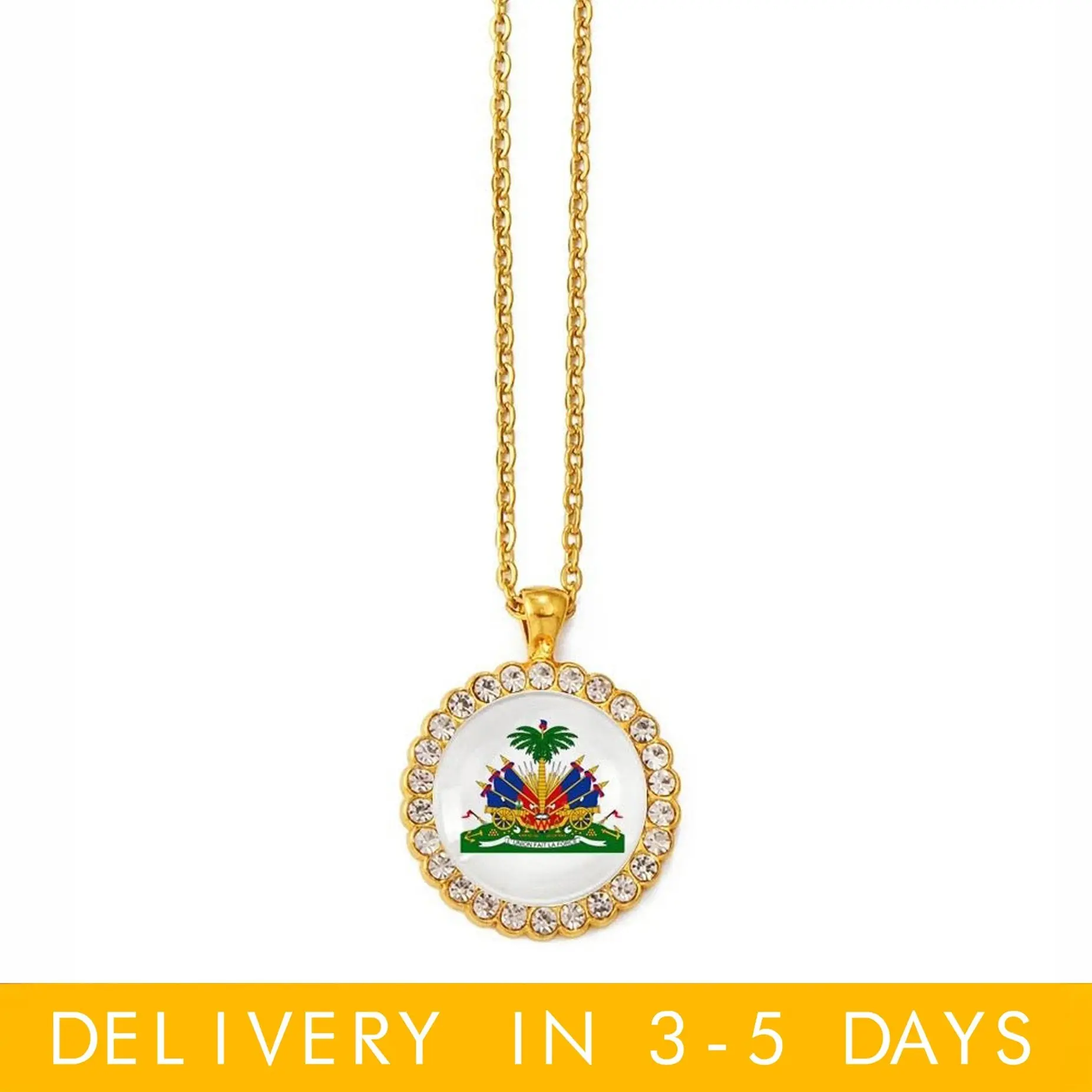 02-Coat of arms of Haiti pendant Necklace