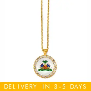 02-Coat of arms of Haiti pendant Necklace