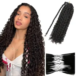 Pixie Curly Crochet Human Hair 1/2/3/4/5 Packs Feather Pixie Curly Crochet Pixie Curly Human Hair Extension Pre Separated Natural Black Lightweight 60g Packs Full Look Easy Install braids half