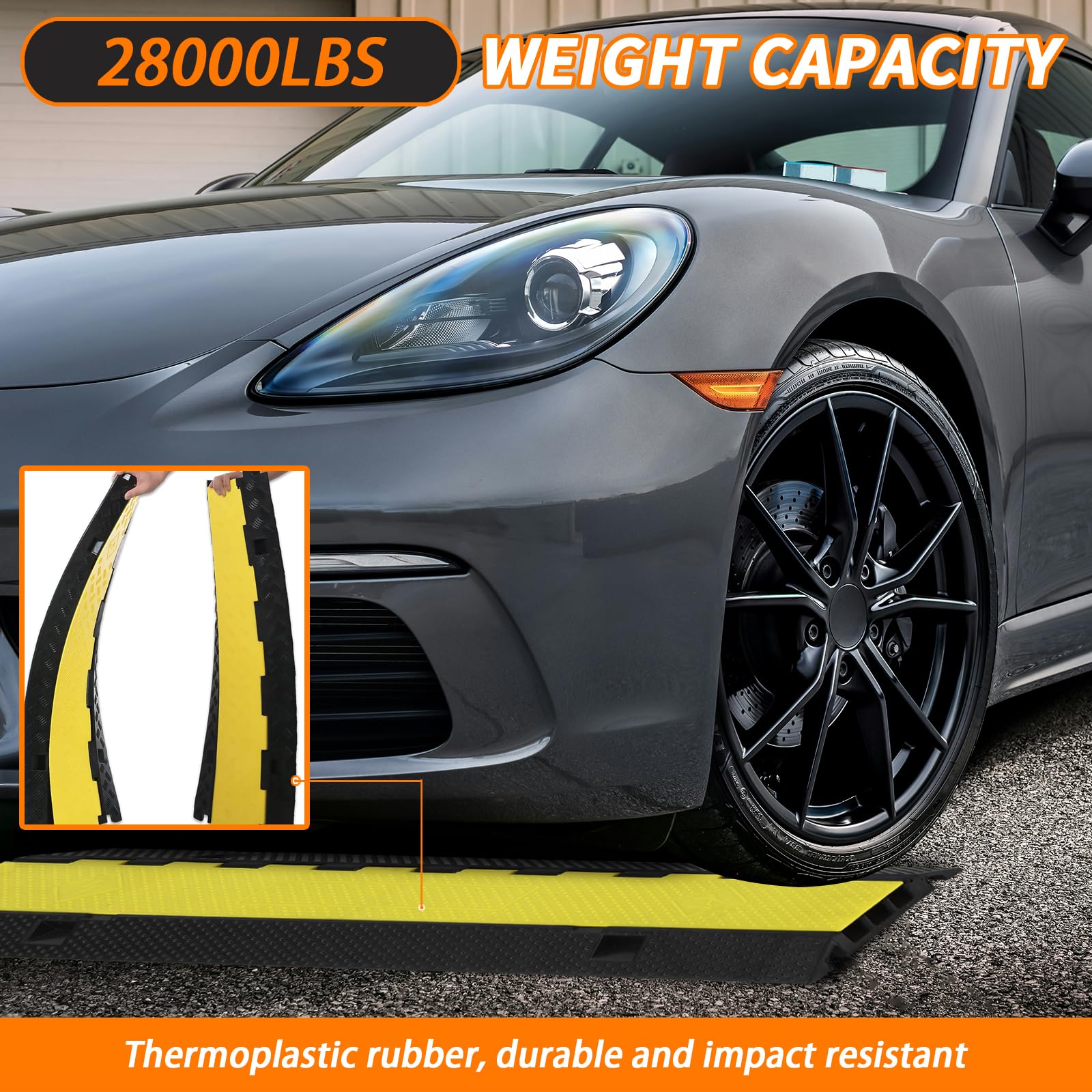 【GARVEE】Heavy Duty Rubber Cable Protector Ramps with Multiple Channels, Load Capacity up to 28000 lbs, Suitable for Driveway, Indoor and Outdoor Use, Protects Wires, Cables, and Hoses, Available in 1 or 3 Pack Options 【GARVEE】Heavy Duty Rubber Cable Protector Ramps with Multiple Channels, Load Capacity up to 28000 lbs, Suitable for Driveway, Indoor and Outdoor Use, Protects Wires, Cables, and Hoses, Available in 1 or 3 Pack Options
