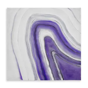 360 Stand Waterproof Large Size Round Tablecloth - 58x58 in Purple, Geode Mineral Print, Stain Resistant, Water Resistant, for Indoor/Outdoor Home Decor, C1TC5858ZH9PND, Waterproof Table Cloth