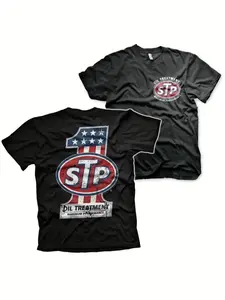 Licensed STP American No. 1 Men’s T-Shirt – Classic Racing Graphic Tee, Vintage Motorsport Style, Comfortable Crew Neck Casual Shirt