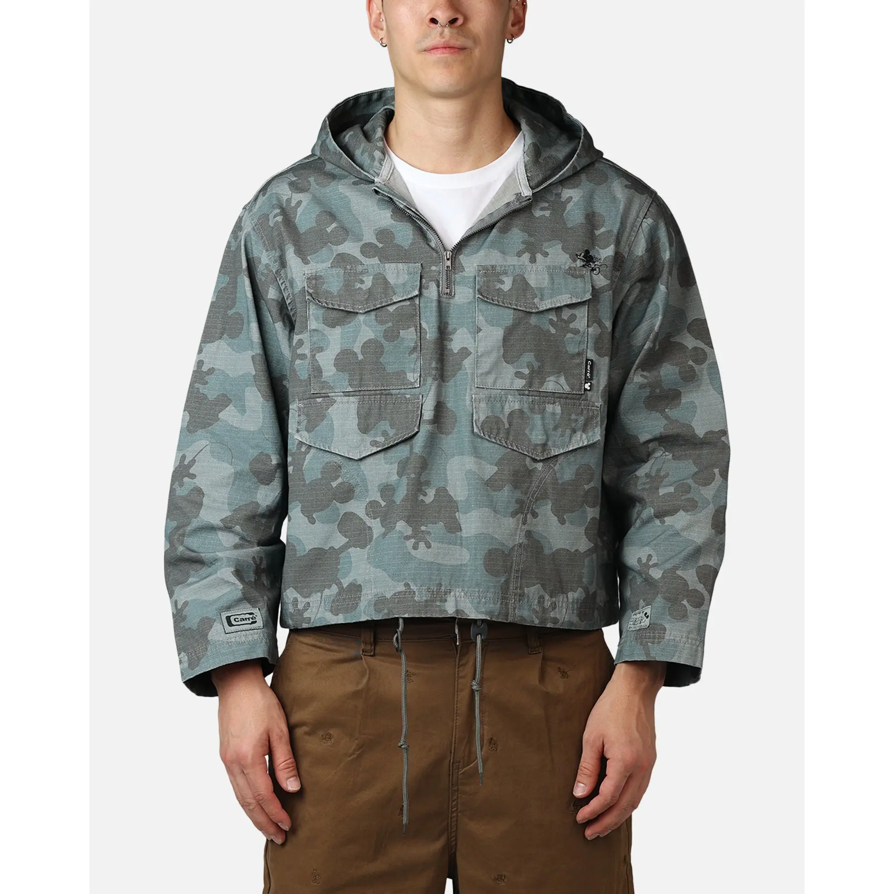 Carré x Disney Mickey & Friends Anorak Popover Jacket Overdyed Camo
