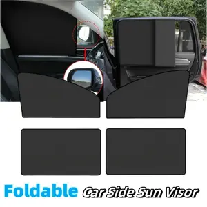 4-Piece Magnetic Car Side Window Sunshade Curtain, Universal Fit UV Protection Privacy Design, Strong Magnet Fast Installation, Car Window Shades