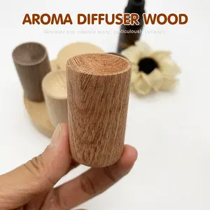 6 Counts Wooden Essential Oil Diffuser, Natural Wood for Long-Lasting Aroma