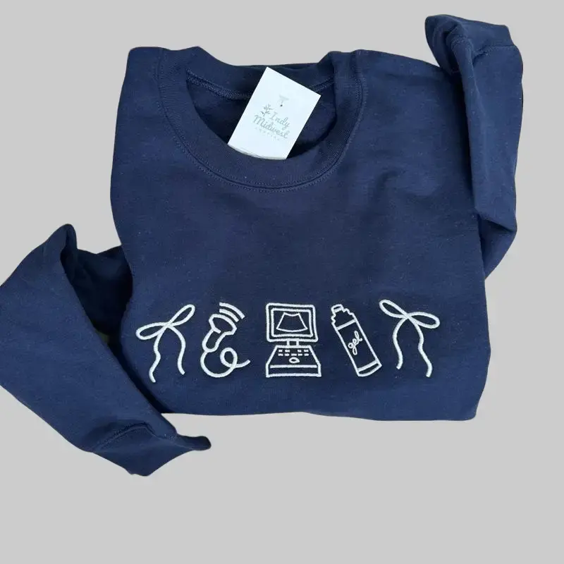 Ultrasound Technologist RDMS Sonographer Aesthetic Comfort Sweatshirt Casual Crew Neck Casual Comfortable Casual Wear - Cute, Tops, Hoodie