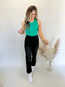 Hilton Ribbed Bodysuit | Green