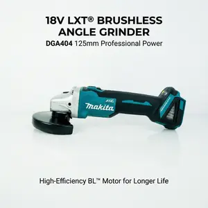 Makita DGA404 125mm Brushless Angle Grinder Bare Tool for Metal Cutting Grinding Cordless Grinder High Speed 18V