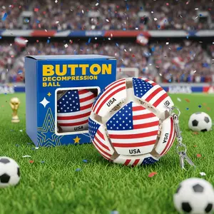 7cm Button Decompression Ball Keychain - Spherical Press Panel Fidget Toy, Pocket-Size Stress Relief Hand Toy with Metal Clip, Portable Desk Accessory for Work, Gifts