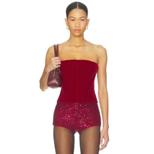 NBD Asma Top in Deep Red