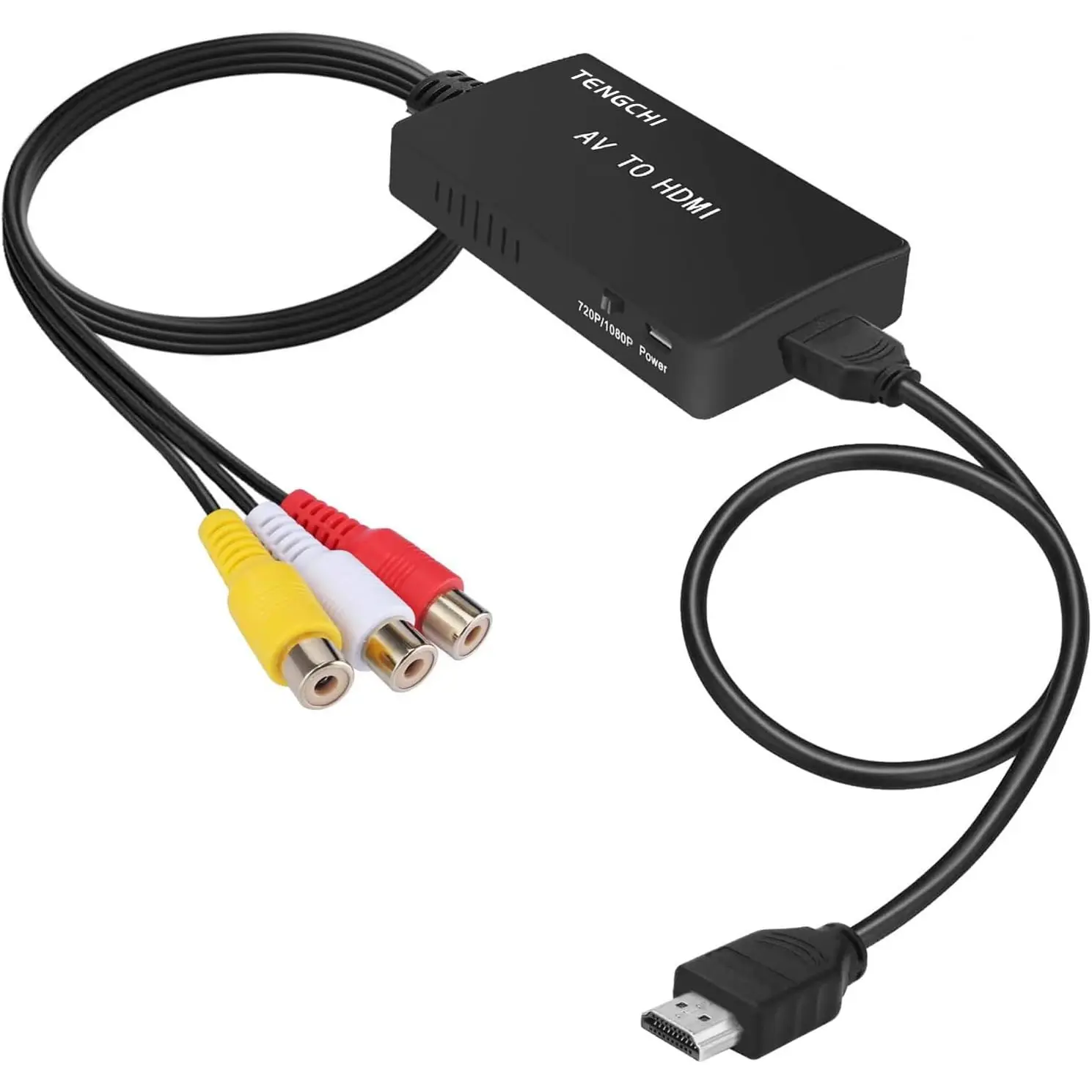 RCA to HDMI Converter, AV to HDMI Adapter