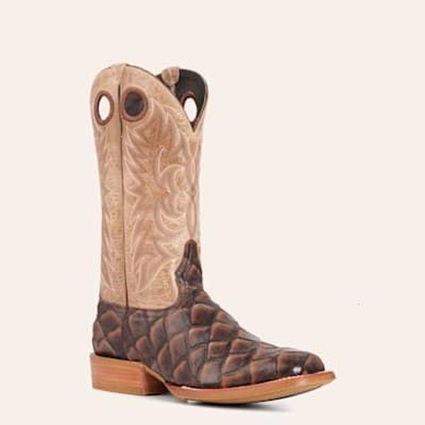 Cavender's Men's Intrepid Bone and Brown Cowboy Boots