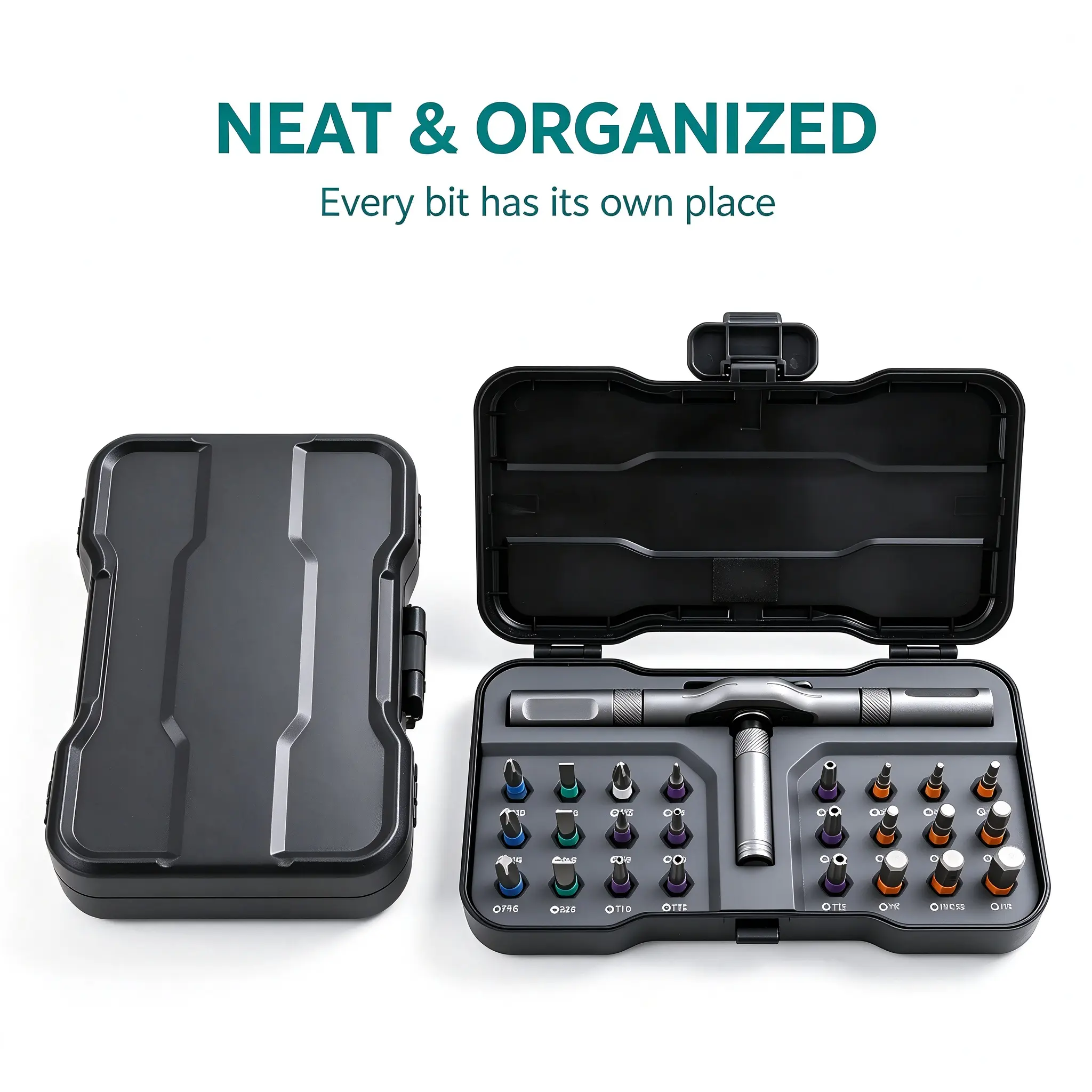 Must Have 24-in-1 Magnetic Ratchet Screwdriver Set, S2 Steel Precision Repair Tool Kit for Phone Laptop Bike Furniture DIY Home Repairs