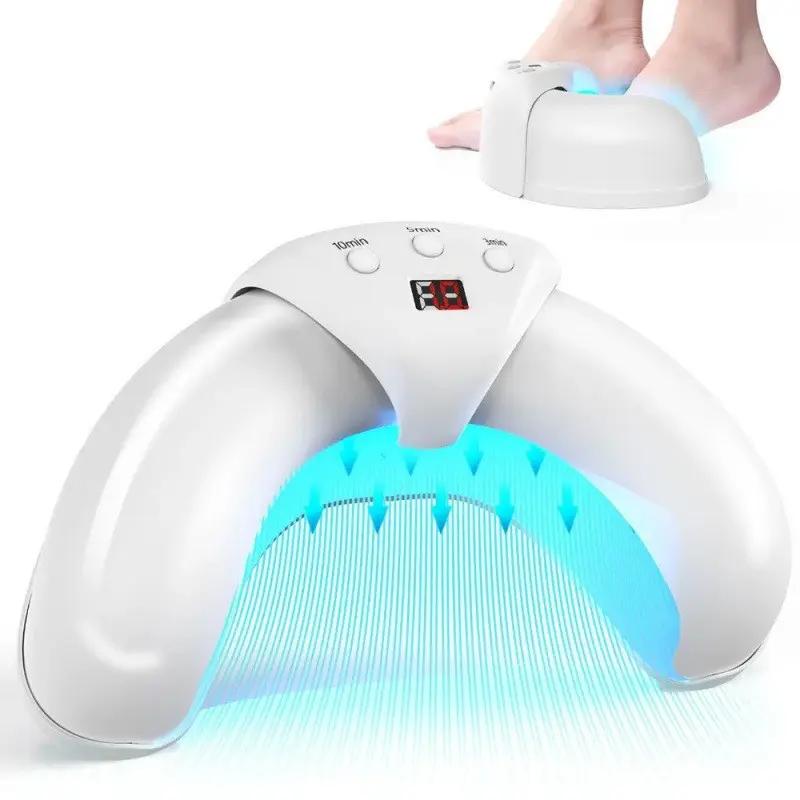 Smart Quick-Dry Crescent-Shaped Nail Lamp, Dual-Light Source UV/LED Nail Lamp with Anti-Staining Sensor U-Shaped Lamp Tools
