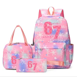 Women's Snowflake Pattern Backpack Set, High-Quality Material, Multiple Colors Available, Ideal Gift for Valentine's Day & Christmas, School Backpacks