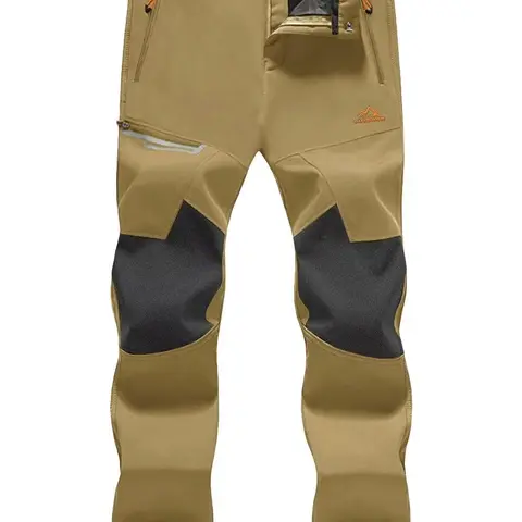 MAGCOMSEN Men's Snow Ski Pants Water Resistant Snowboard Hiking Pants Fleece Lined Winter Waterproof Work Pants