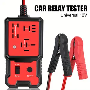 12V Car Relay Tester, Universal Battery Checker with LED Indicator, Abs Material, Indoor Electrical Wiring, Suitable for Car Diagnostics