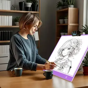 LED Drawing Tracking Board Light Pad, 1 Count USB Powered Adjustable Light Box, Suitable for Diamond Painting & Animation Sketching, Arts & Crafts Easels