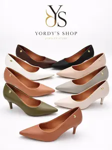 Yordy Elegant Brazilian Vizzano Stilettos, Classic Heel, Pointed Toe - Nude, Black, and Camel