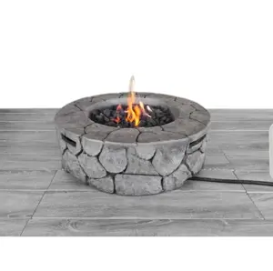 YYDS 9'' H x 28'' W Fiber Reinforced Concrete Outdoor Fire pit