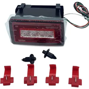 3-In-1 LED Rear Bumper Fog Light StopTail Third Brake Lamp Backup Reverse Running Light Kit 2011-up Subaru WRX STI XV Impreza Crosstrek (Includes Wire Harness & Mounting Bracket) (Smoked Lens)