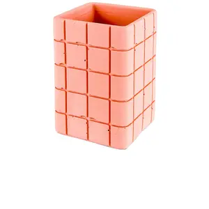 Block Design Tile Toothbrush Holder in Miami Pink