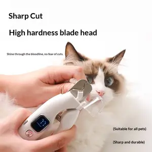 new Pet nail grinder, multifunctional dog nailtrimmerand cat nailtrimmer kit, ultra quietelectric petnail grinder, rechargeable,suitable fortrimmingsmall and large dogs, with a 4-hourbattery life pet hair