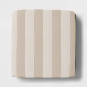 24"x22" Cabana Stripe Outdoor Deep Seat Cushion Tan - Threshold